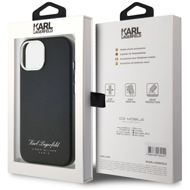 Case Karl Lagerfeld hotel RSG for iPhone 15 black - imagine 8