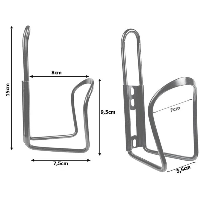 Extralink Aluminum Water Bottle Holder for Bike, Silver - imagine 7