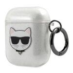Karl Lagerfeld KLA2UCHGS AirPods cover silver Glitter Choupette - imagine 3
