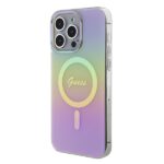 Guess GUHMP15XHITSP iPhone 15 Pro Max 6.7" pink hardcase IML Iridescent MagSafe - imagine 2