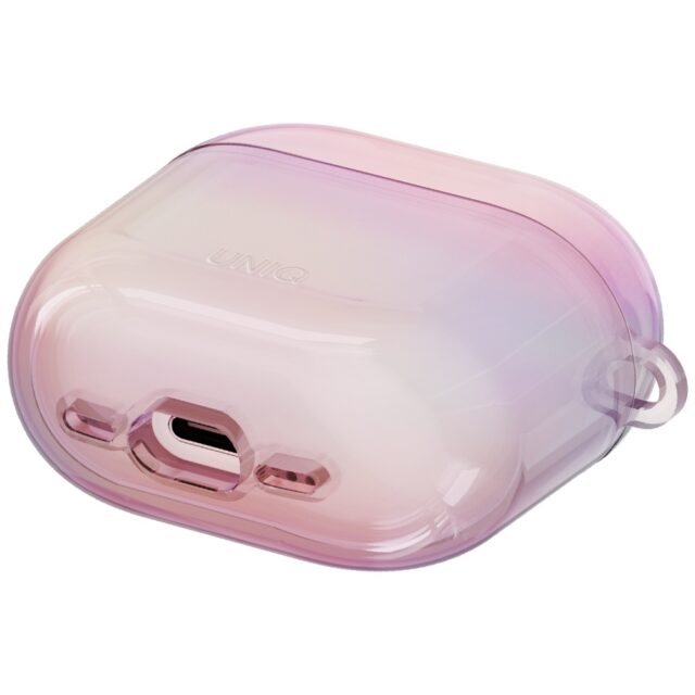 Case UNIQ Iridescia for AirPods 4 Hang Case pink prism - imagine 3