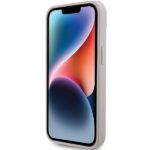 Guess GUHCP15SP4TDPP iPhone 15 / 14 / 13 6.1" pink hardcase Leather 4G Triangle Strass - imagine 5