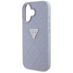 Case Guess Hot Stamp 4G Pattern Triangle Metal Logo for iPhone 16 purple - imagine 6
