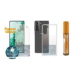 PanzerGlass Starter Set Sam S21 Screen Protection TPU, ClearCase Case, 30ml Spray