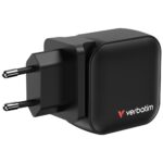 Wall Charger Verbatim Mini GaN 70W 2xUSB-C PD/1x USB-A QC black 32229 - imagine 3