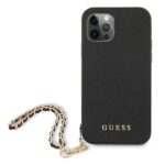 Guess GUHCP12LSASGBK iPhone 12 Pro Max 6,7" black hardcase Saffiano Chain - imagine 3