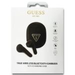 Guess Bluetooth headphones GUTWST82TRKTWS + docking station black/black Triangle Logo - imagine 3