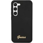 Guess GUHCS23MSLSMK S23+ S916 black hardcase Silicone Vintage Gold Logo - imagine 3
