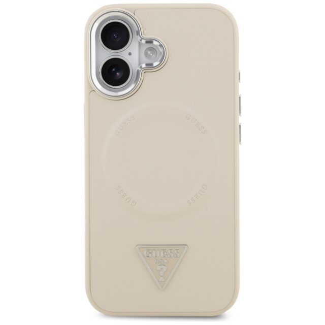 Guess Triangle Logo MagSafe Case for iPhone 17 Beige - imagine 3
