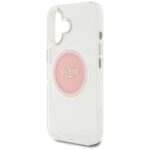Case Guess IML Metal Colored Circle Classic Logo MagSafe for iPhone 16 pink - imagine 6