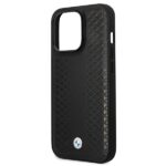 BMW BMHCP14L22RFGK iPhone 14 Pro 6.1" black Leather Diamond Pattern - imagine 6