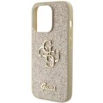 Guess GUHCP15LHG4SGD iPhone 15 Pro 6.1" gold hardcase Glitter Script Big 4G - imagine 6
