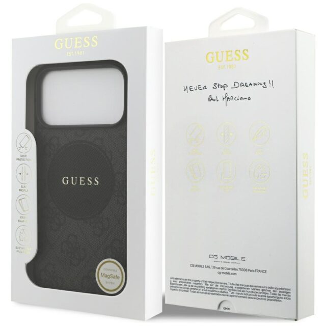 Case Guess 4G Circle Classic Logo        MagSafe for iPhone 17 Pro Max black - imagine 8