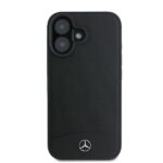 Mercedes MEHMP16S23RBARK iPhone 16 6.1" czarny/black hardcase Textured And Plain Leather MagSafe - imagine 3