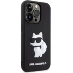 Karl Lagerfeld KLHCP14L3DRKHNK iPhone 14 Pro 6.1" black hardcase Rubber Choupette 3D - imagine 4