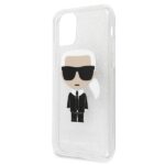 Karl Lagerfeld KLHCN58TPUTRIKSL iPhone 11 Pro silver Glitter Ikonik Karl - imagine 3