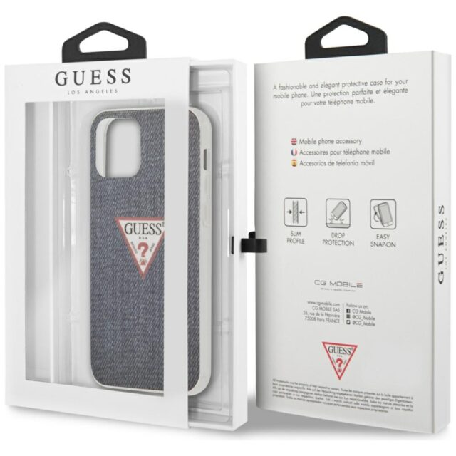Guess GUHCP12LPCUJULDB iPhone 12 Pro Max 6,7"  dark blue hardcase Jeans Collection - imagine 8
