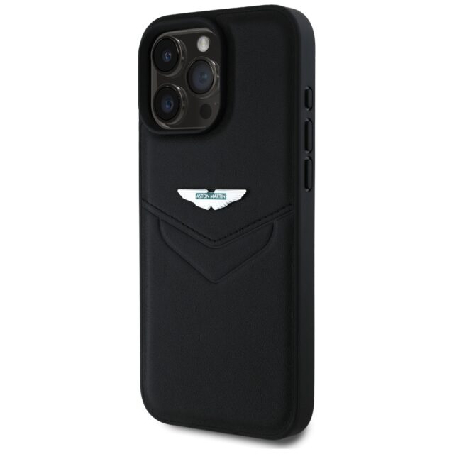 Case Aston Martin HC Leather Victory  Design to iPhone 16 Pro black - imagine 2