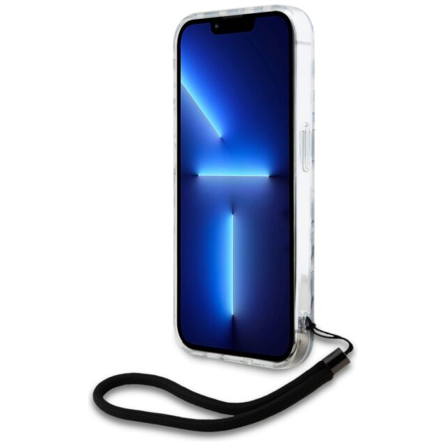 Karl Lagerfeld KLHCP15XHZBPKCCK iPhone 15 Pro Max 6.7" black hardcase IML Zebra Pattern & Cord - imagine 4