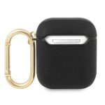Guess GUA2SASMK AirPods cover black Saffiano Script Metal Collection - imagine 2