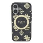 Guess GUHMP16SH4PYEEK iPhone 16 6.1" black hardcase IML Peony On 4G Background MagSafe - imagine 3