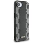 Case DKNY Leather Checkered Mono Pattern MagSafe for iPhone 16e black - imagine 4