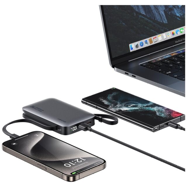 Powerbank USAMS XR Series CD228 10000mAh 20W + USB-C/Lightning cable black - imagine 7