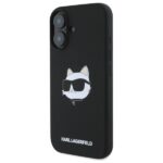 Karl Lagerfeld KLHMP16SSCHPPLK iPhone 16 6.1" black hardcase Silicone Choupette Head Print Mag - imagine 2