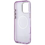 Case Guess Glitter Flowers Triangle Buttons MagSafe for iPhone 16 Pro purple - imagine 7
