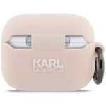 Case Karl Lagerfeld Silicone Chaupette   Head 3D for AirPods Pro 3 pink - imagine 3