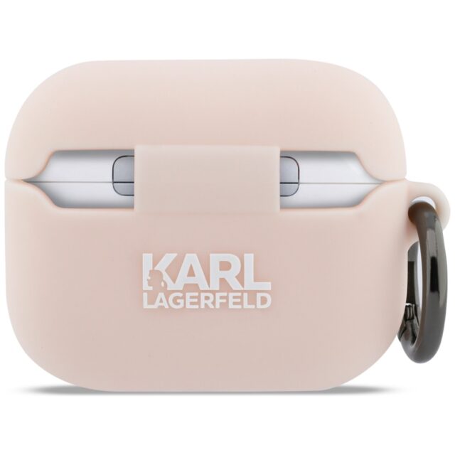 Case Karl Lagerfeld Silicone Chaupette   Head 3D for AirPods Pro 3 pink - imagine 3