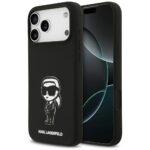 Case Karl Lagerfeld Silicone Karl Sketch & Logo MagSafe for iPhone 17 Pro Max black