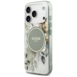 Guess IML Flower & Tonal Circle MagSafe case for iPhone 17 Pro Max green - imagine 2