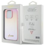 Guess GUHCP14LPSAIRSP iPhone 14 Pro 6.1" pink hardcase Saffiano Iridescent Script - imagine 8