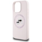 Case Karl Lagerfeld Silicone Double Heads And Circle MagSafe for iPhone 16 Pro pink - imagine 6