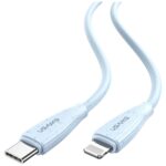 Cable USAMS Green Series SJ717 30W USB-C to Lightning 1m blue - imagine 2