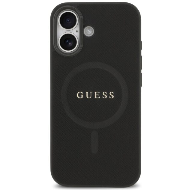 Guess Saffiano Classic Logo MagSafe Case for iPhone 17 Black - imagine 3
