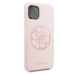 Guess GUHCN58LS4GLP iPhone 11 Pro light pink hard case Silicone 4G Tone On Tone - imagine 5