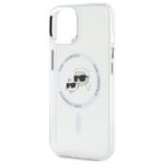 Karl Lagerfeld KLHMP14SHLSKCH iPhone 14 6.1" white hardcase IML Metal Karl&Choupette Head MagSafe - imagine 6