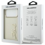 Karl Lagerfeld Karl Script Logo Case for iPhone 17 Pro Max Beige - imagine 8