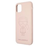 Karl Lagerfeld KLHCN61SILTTPI iPhone 11 6,1" / Xr Silicone Ikonik Outline pink - imagine 6