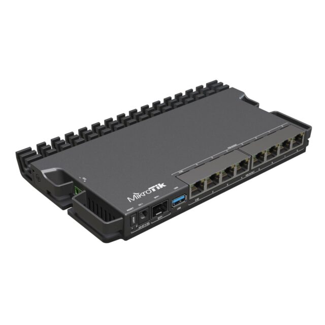 MikroTik RB5009UPr+S+IN | Router | 7x RJ45 1000Mb/s PoE, 1x RJ45 2.5Gb/s PoE, 1x SFP+, 1x USB 3.0 - imagine 2
