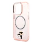 Karl Lagerfeld KLHMP14LHNKCIP iPhone 14 Pro 6,1" hardcase pink Iconic Karl&Choupette Magsafe - imagine 6