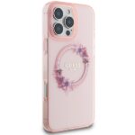 Guess GUHMP16XHFWFCP iPhone 16 Pro Max 6.9" pink hardcase IML Flowers Wreath MagSafe - imagine 4