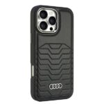 Audi Synthetic Leather MagSafe iPhone 16 Pro Max 6.9" black hardcase AU-TPUPCMIP16PM-GT/D3-BK - imagine 2