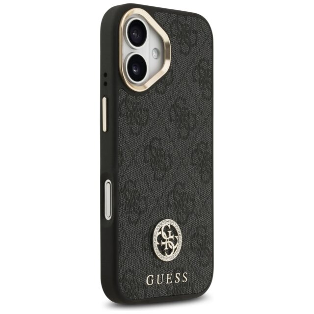 Case Guess 4G Strass Logo MagSafe for iPhone 17 black - imagine 4
