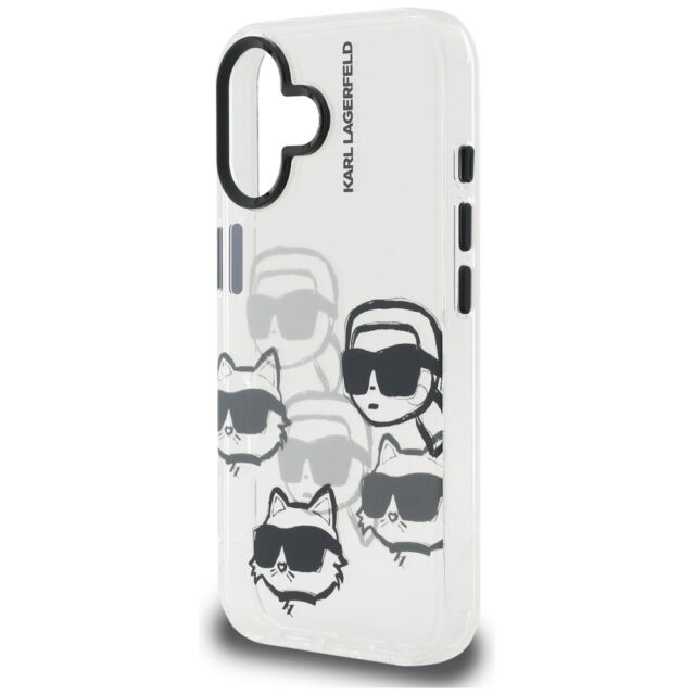 Case Karl Lagerfeld IML Multi K&C Head   Pattern for iPhone 16 transparent - imagine 6
