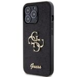 Guess GUHCP13LHG4SGK iPhone 13 Pro / 13 6.1" black hardcase Glitter Script Big 4G - imagine 2
