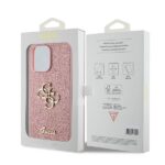 Guess GUHCP15LHG4SGP iPhone 15 Pro 6.1" pink hardcase Glitter Script Big 4G - imagine 8
