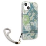 Guess GUHCP13MHFLSN iPhone 13 / 14 / 15 6,1"green hardcase Flower Strap - imagine 4
